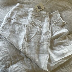 NET DISSH white linen midi skirt - Sz 10 AUS / 8 US